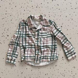 👶🏽 BURT’S BEES - CHRISTMAS COLLARED  BUTTON-UP PLAID DRESS SHIRT